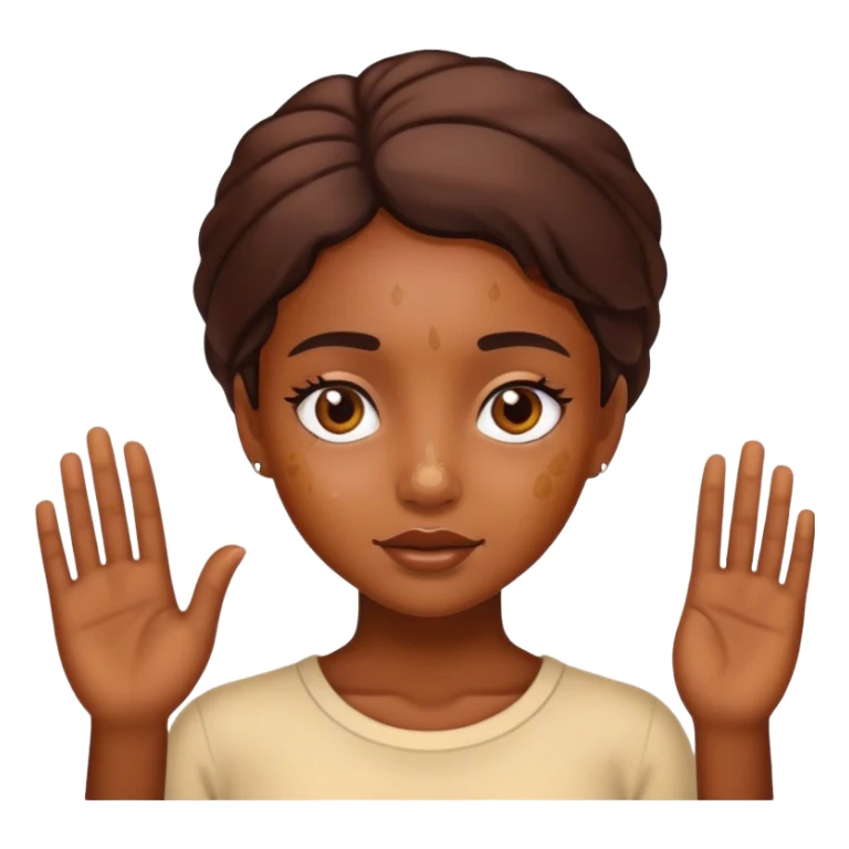 girl with hyperpigmentation  sticker