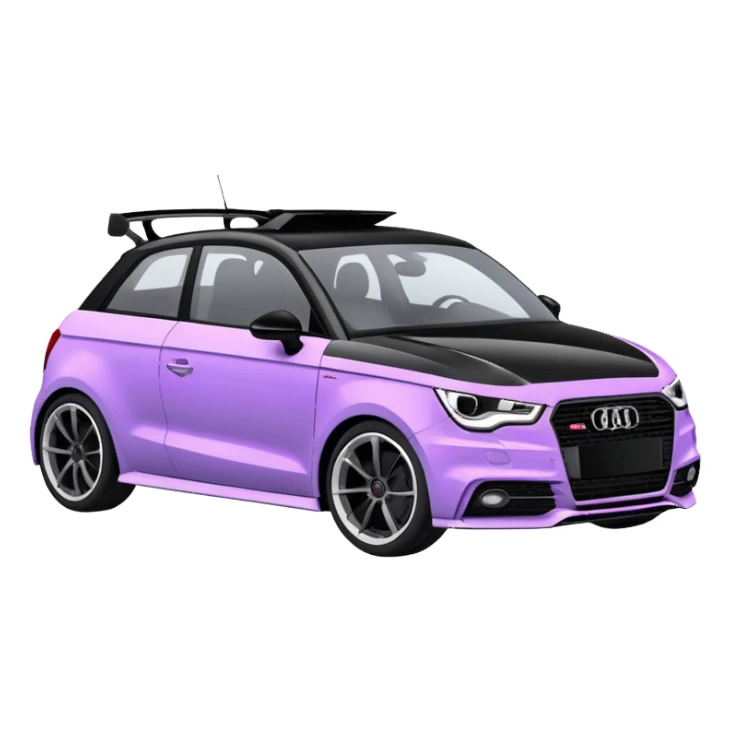 Lavander Audi a1 Black roof and mirror sticker