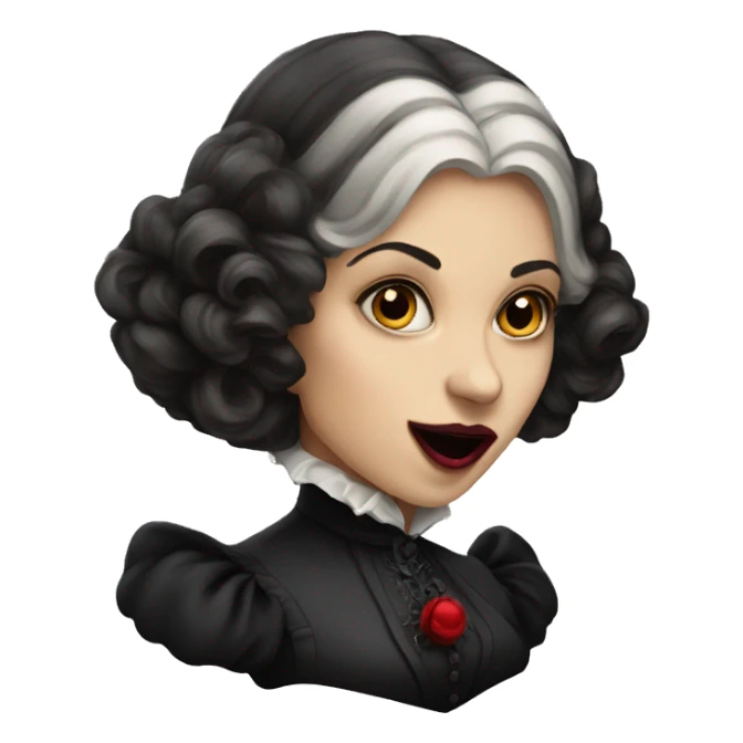 victorian lady vampire sticker