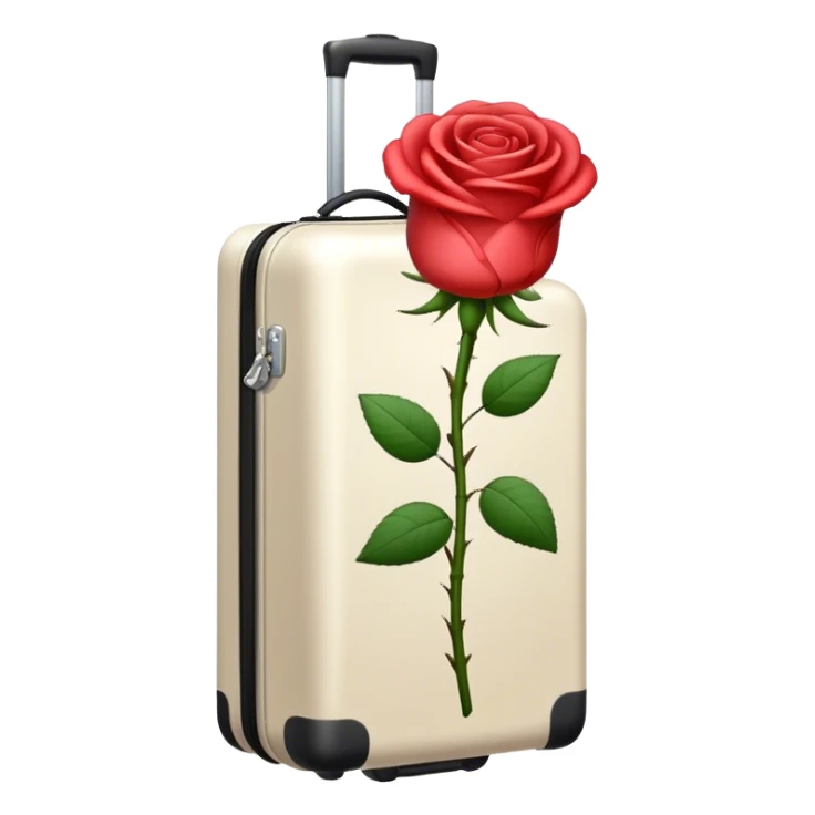 rose vertical luggage  sticker