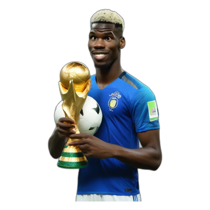 paul pogba with world cup sticker