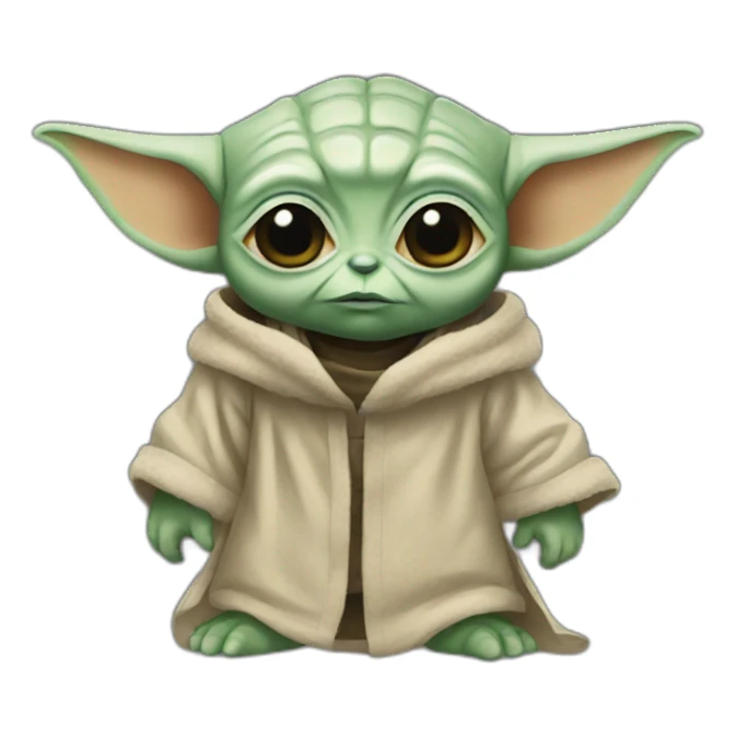 Cyber Baby Yoda sticker