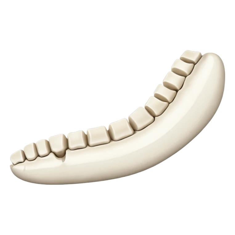 Detached jawbone lying cracked on the ground. sticker