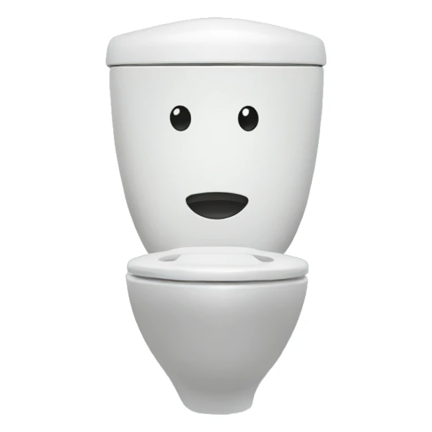 Toilet with a face on it sticker