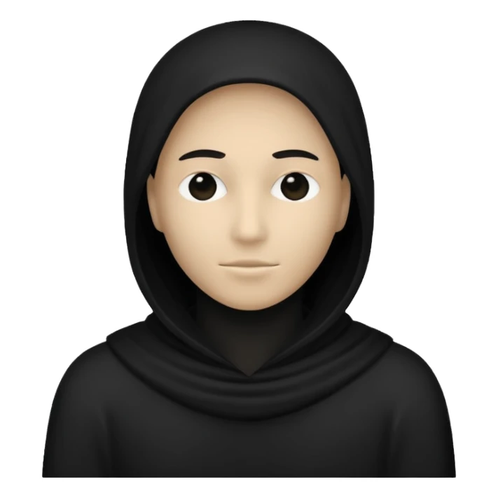 silueta negra persona sin rostro sticker