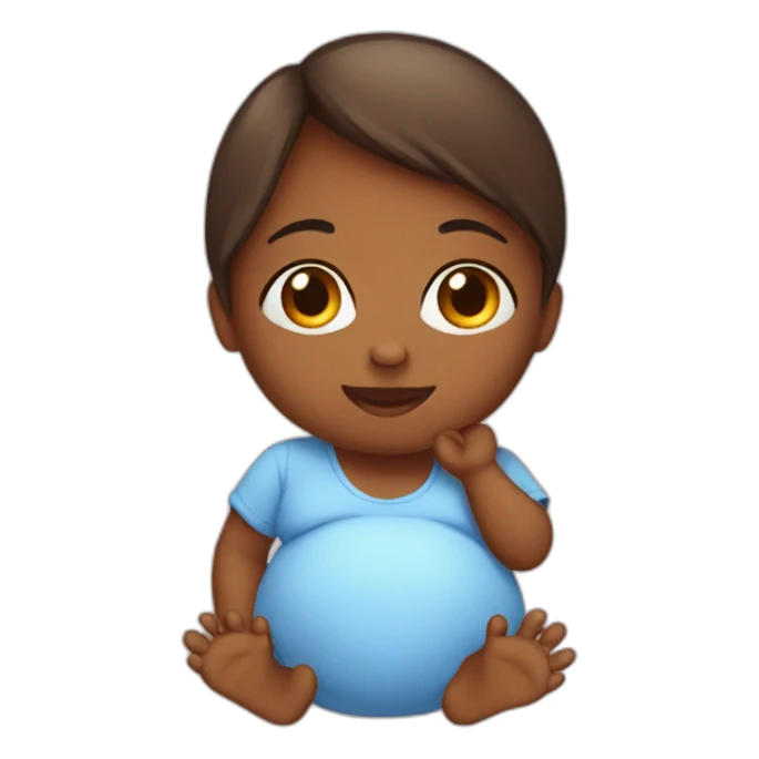 Pregnant baby sticker
