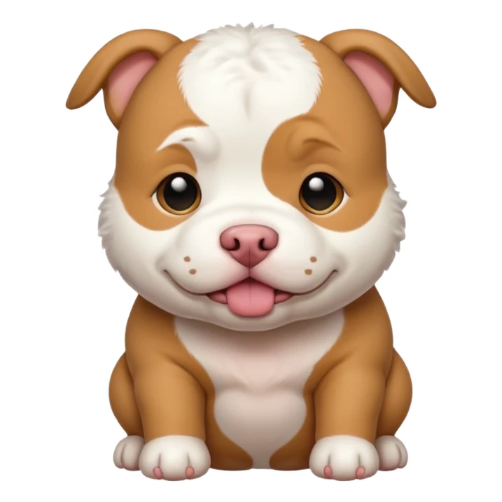Chubby baby pitbull white sticker