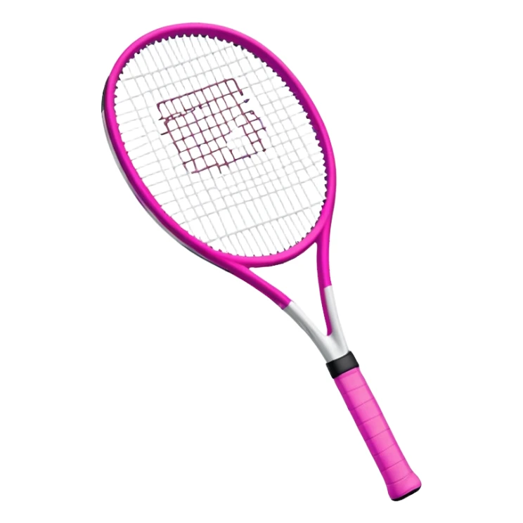 Pink tennis racket sticker
