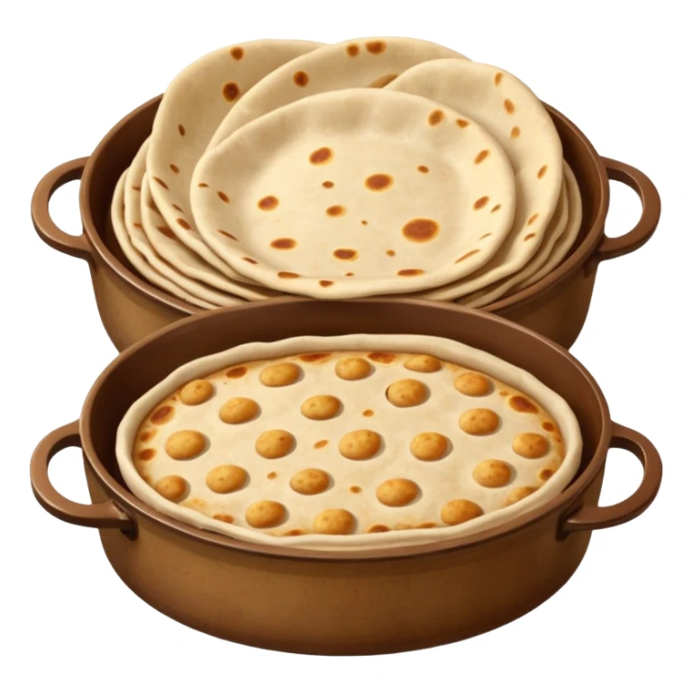 3 indian chapati inside a casserole   sticker
