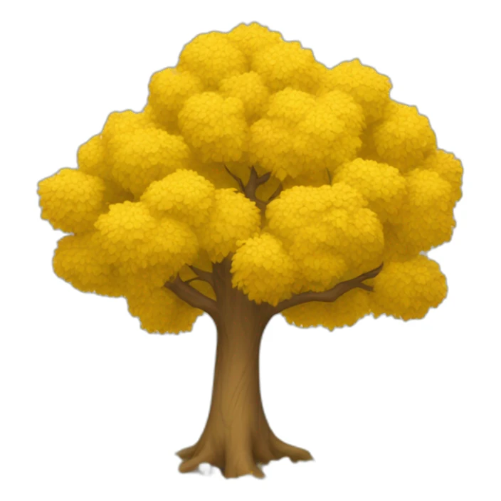 yellow tree sticker