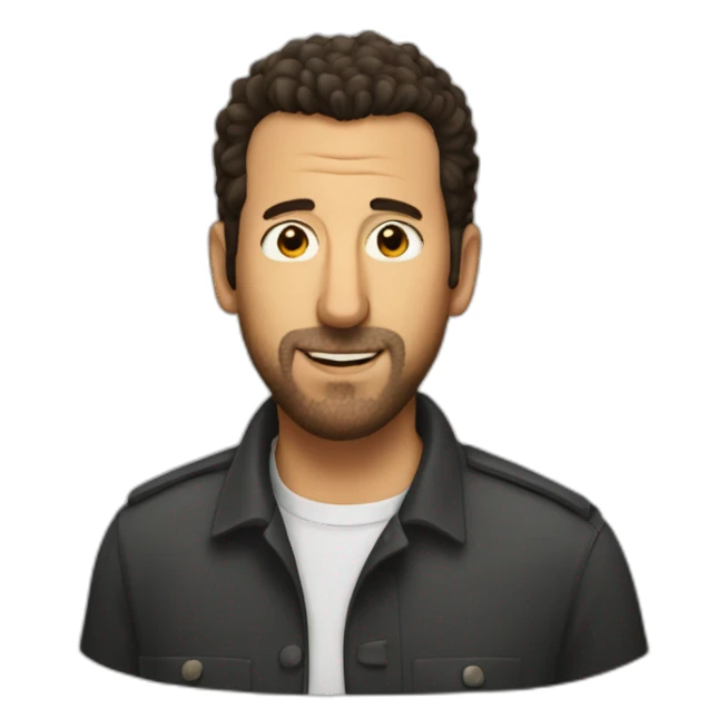 Adam sandler with a beard sticker