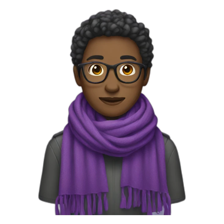 purple scarves sticker