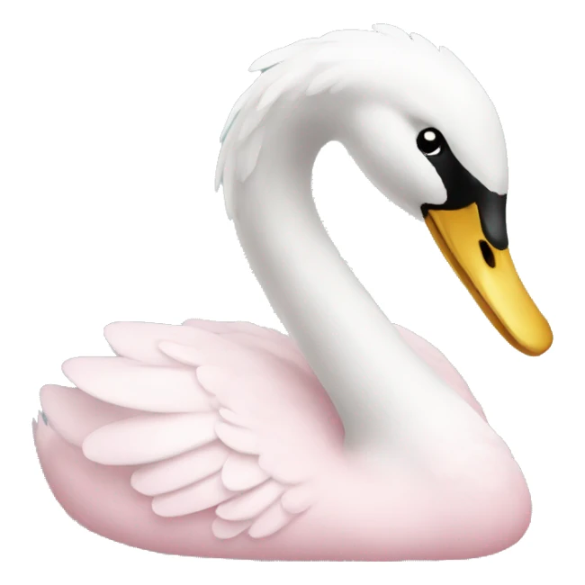 pastel pink swan sticker