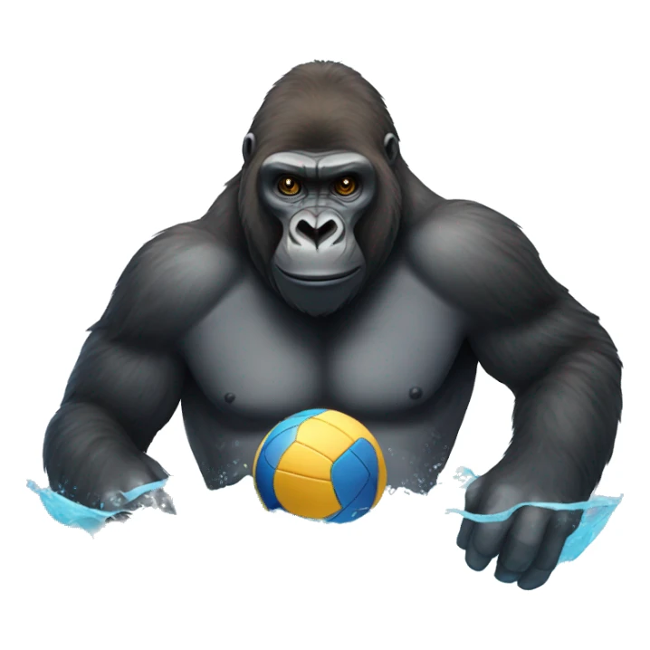 Gorilla that plays waterpolo sticker