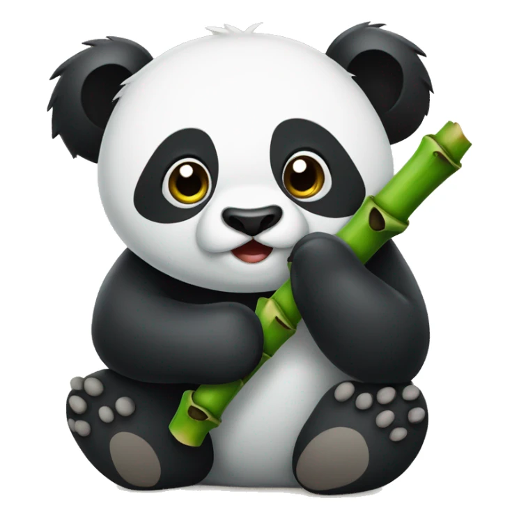 Panda eat bamboo  sticker