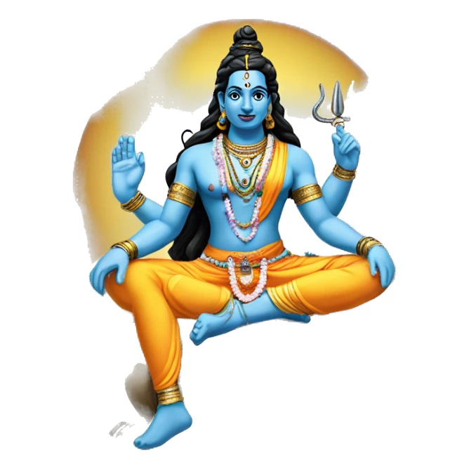 "Shiva parvati sitting in nandi" sticker