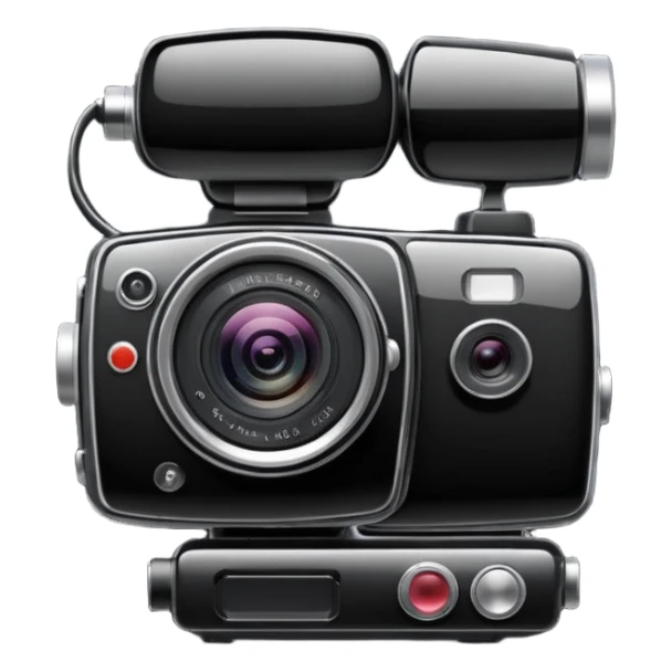 create a cinematic video  camera emoji sticker