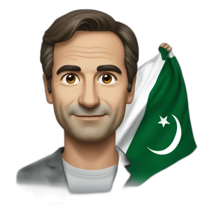 Mitsotakis with Pakistan flag sticker