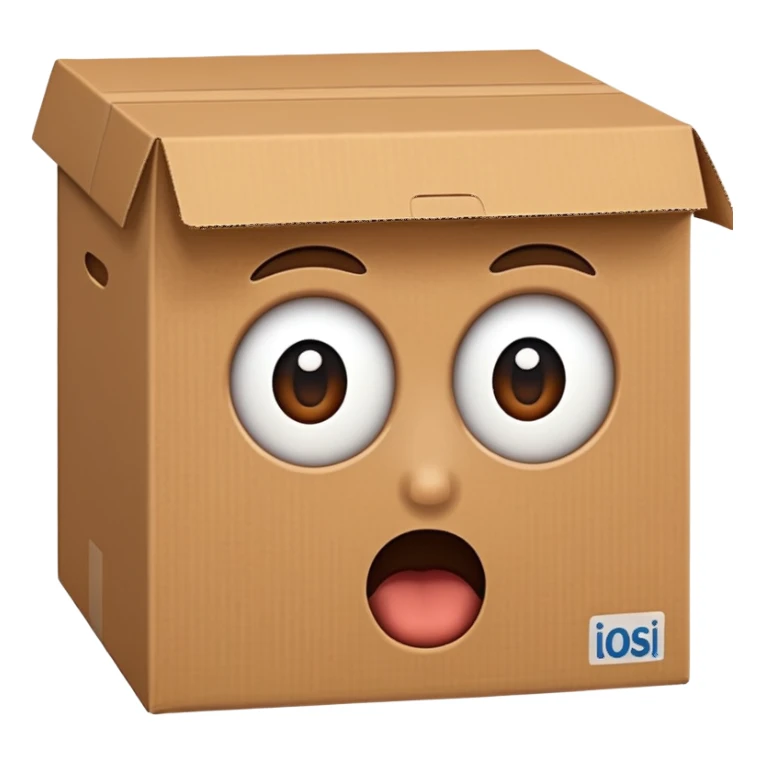 cardboard box face  sticker