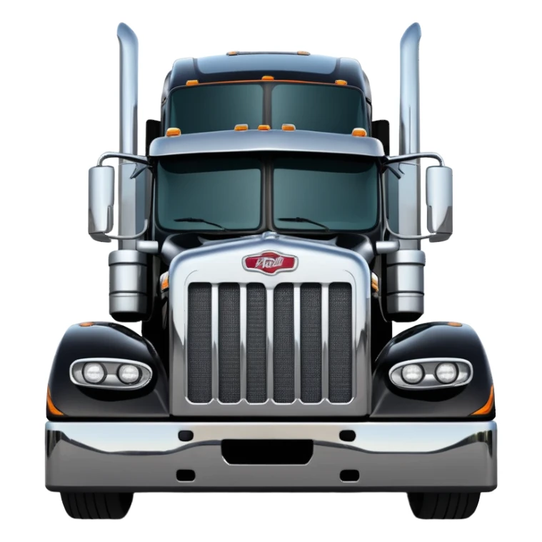 18 wheeler Peter belt facing me  sticker