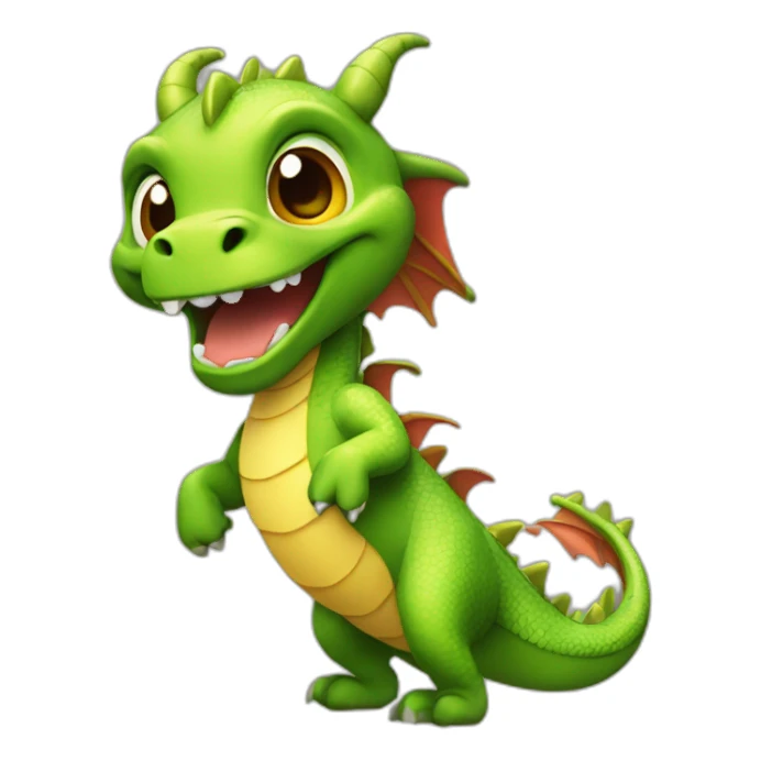 dragon cute dancing sticker