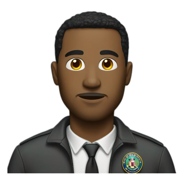 man with fbi clothing sticker