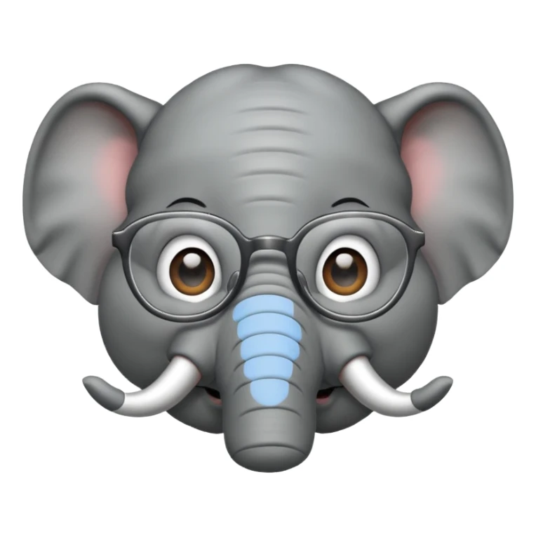 gözlüklü filler sticker