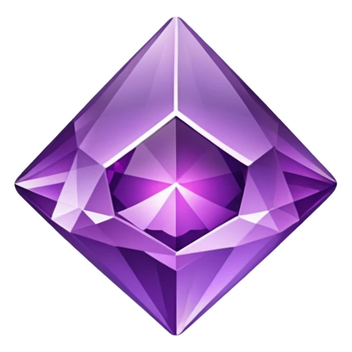 crystal purple gem sticker