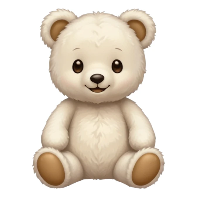 White boho aesthetic teddy sticker sticker