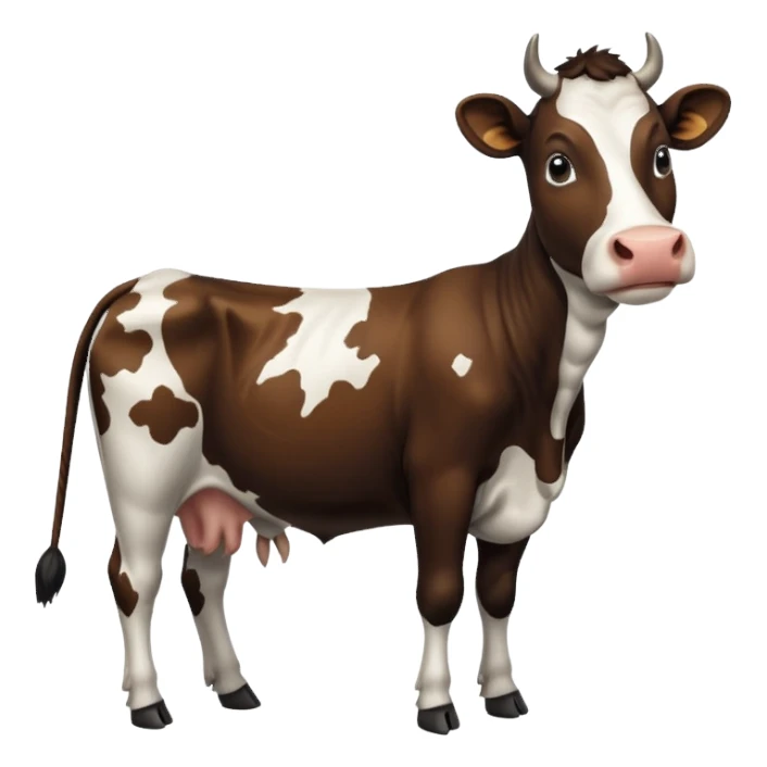 white black cow tail sticker