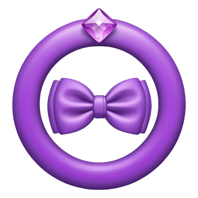 anel de casamento branco e roxo sticker