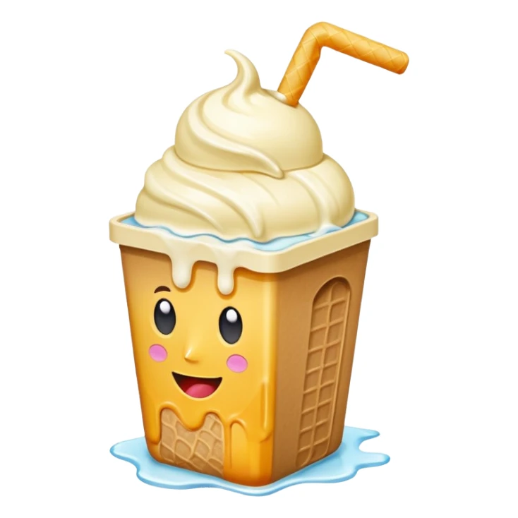 Juice box and ice cream sticker