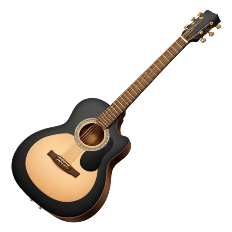 Black guitar sticker