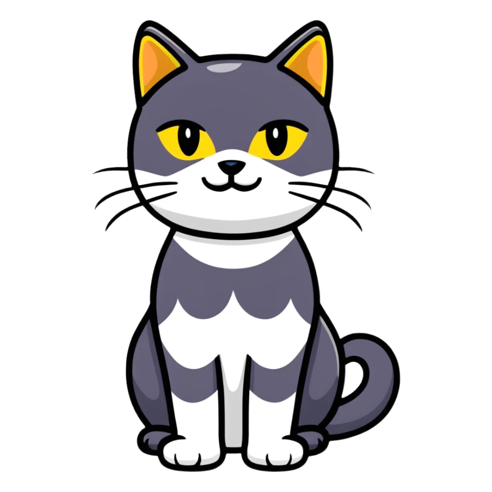 Mona Lisa as a black cat sticker