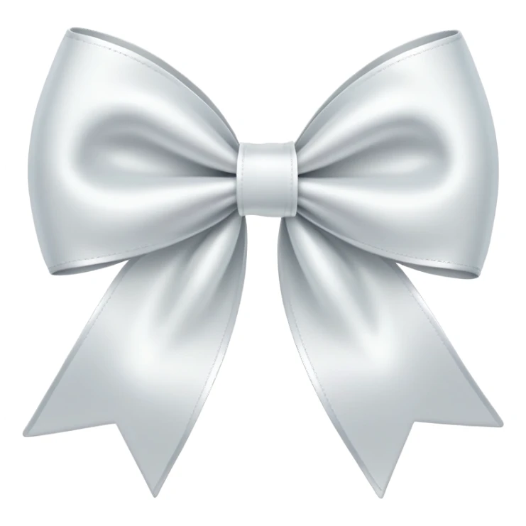White bow on white bow sticker