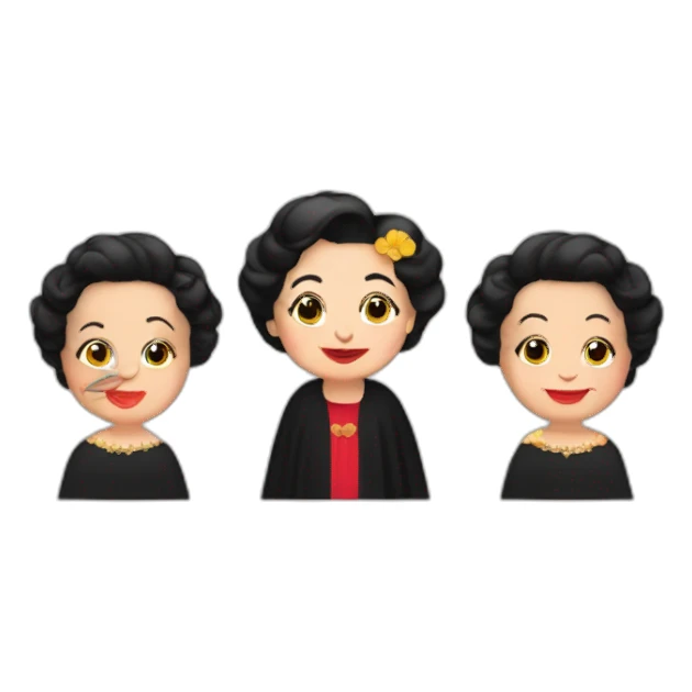 montserrat caballe con dos loros sticker