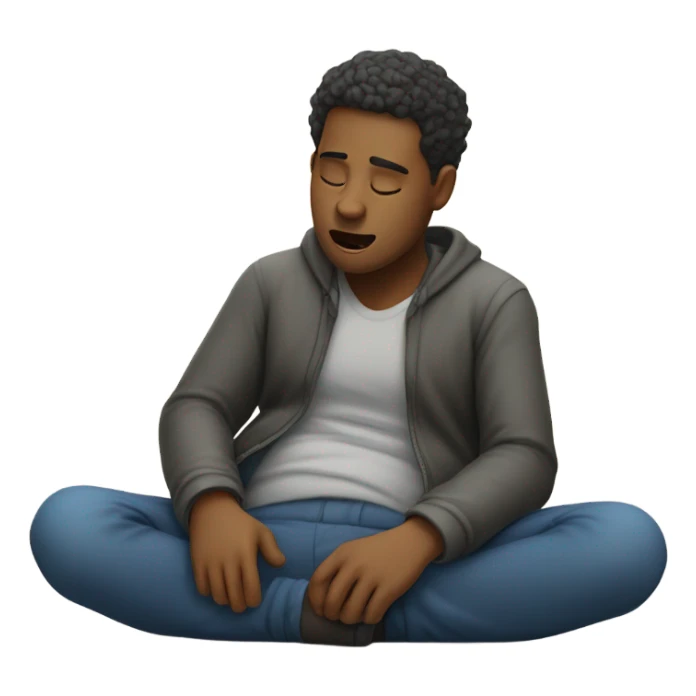 person with tummy ache sticker