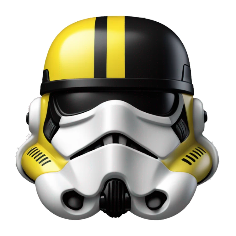 Black and yellow stormtrooper helmet  sticker