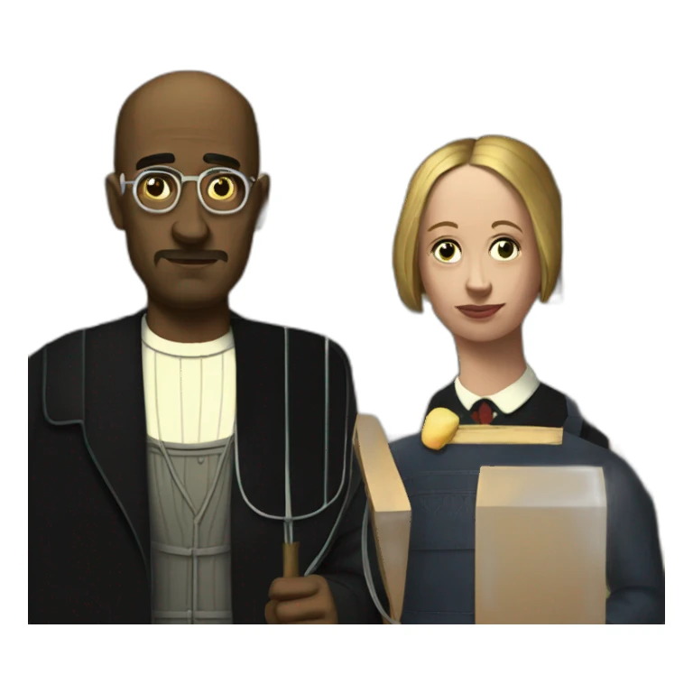 American Gothic bye wood sticker