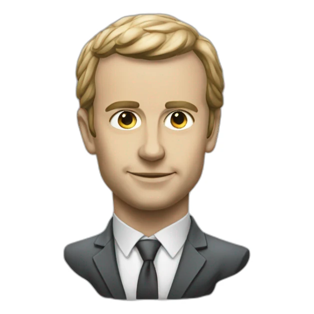 macron statue sticker