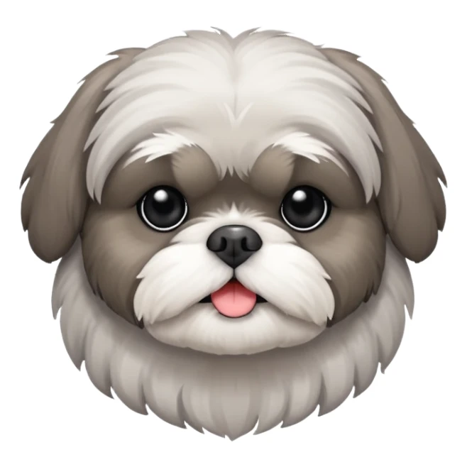 A gray shih tzu dog sticker