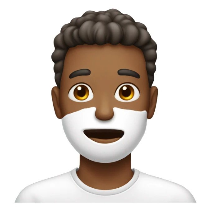 Guy with milk on face sticker