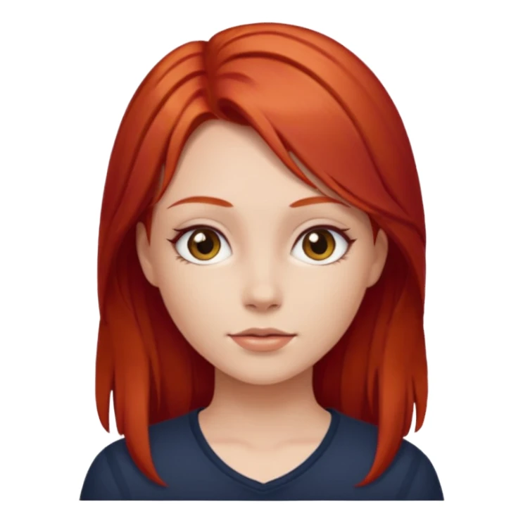 Garota ruiva cabelo comprido  sticker