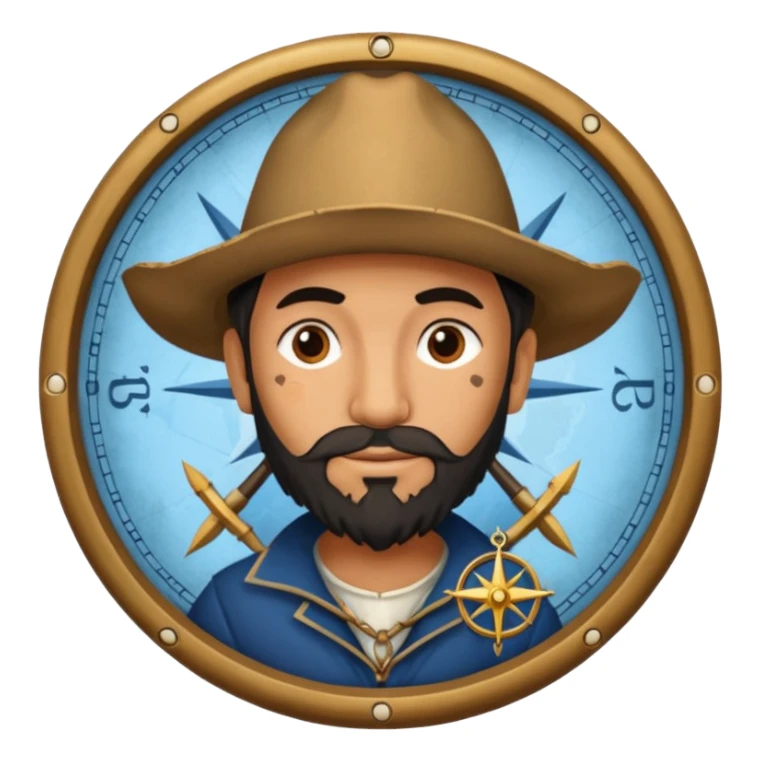 Magellan with compas sticker