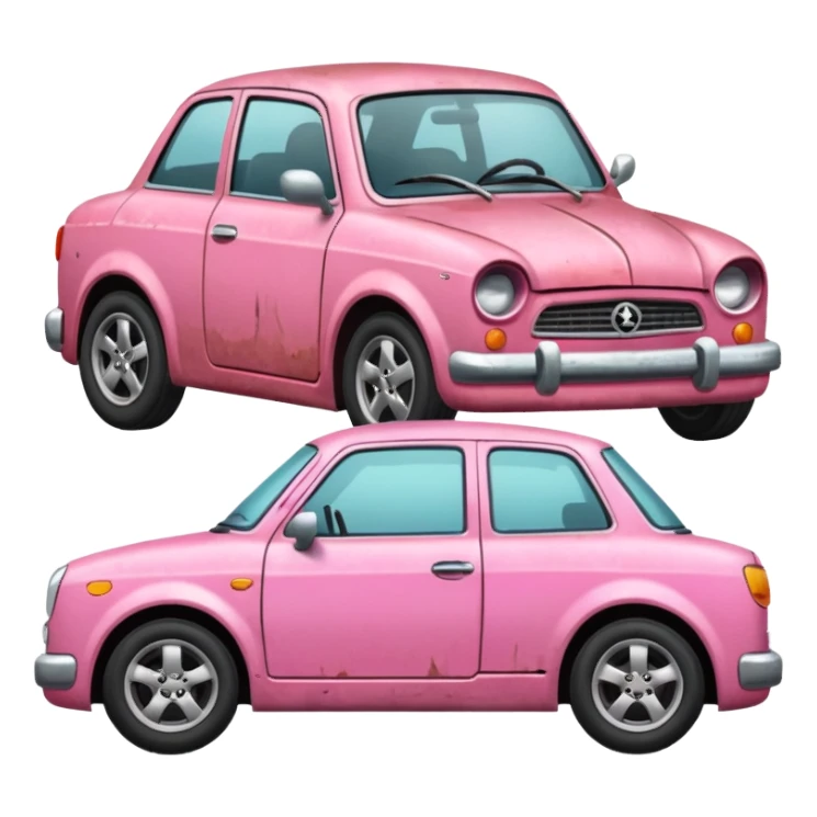 Carro Rosa Quebrado sticker