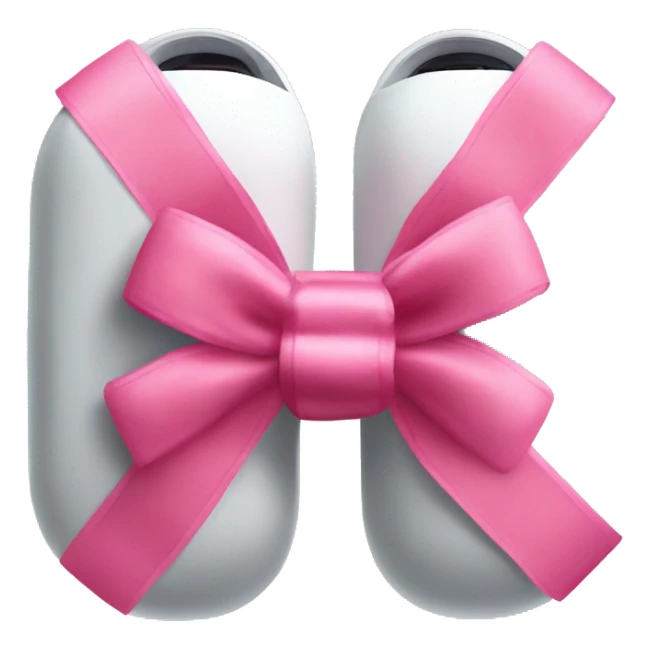 Air pod max’s with pink bows sticker