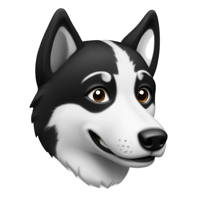 Huskey black and white  sticker