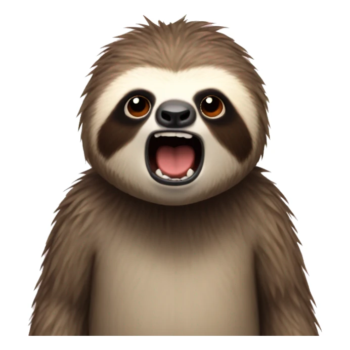 angry sloth sticker