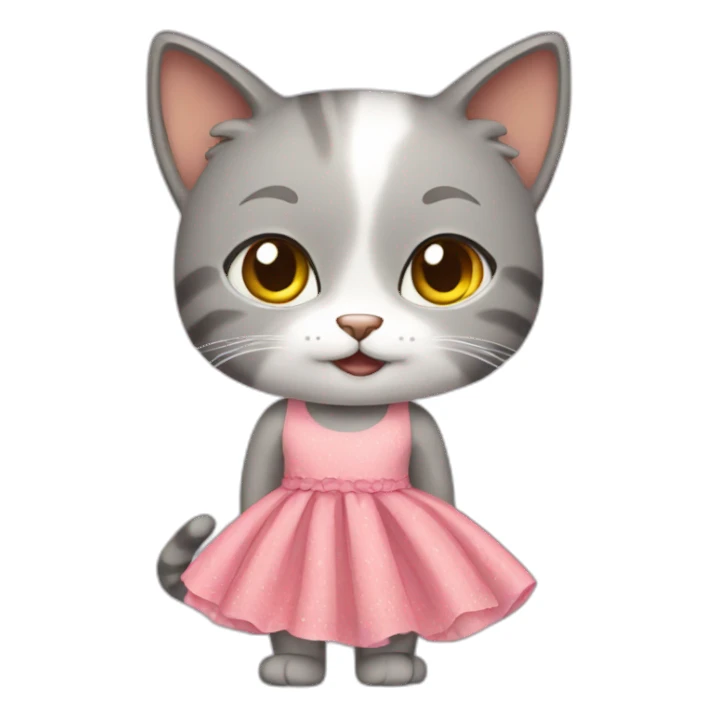 cat with dress sticker