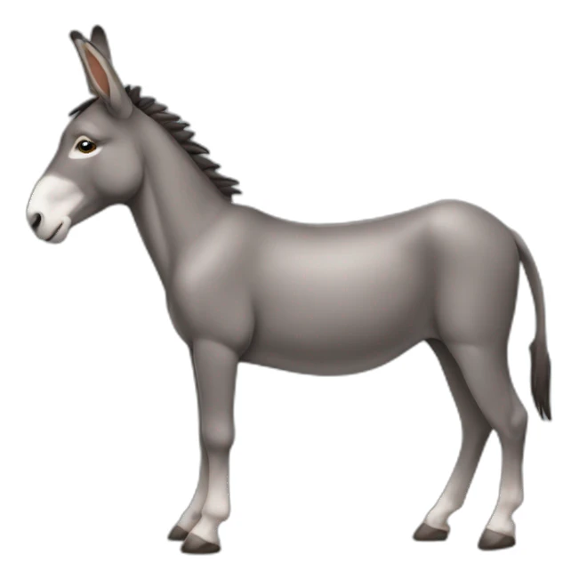 donkey male full body, anatomically correct sticker